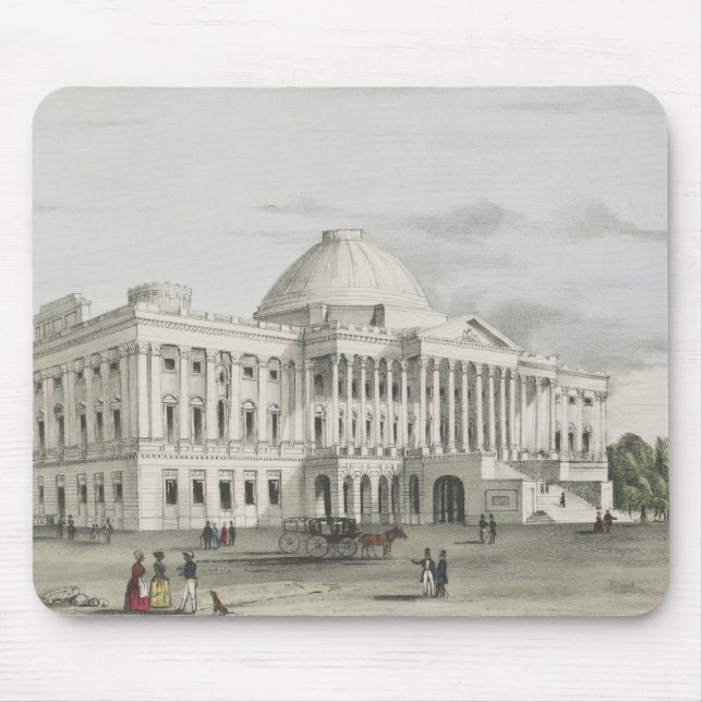 Mousepad Casa Branca, Capitólio no Washington Lithógrafo (Frente)