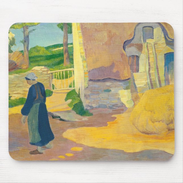 Mousepad Casa da quinta em Le Pouldu, 1890 (óleo em canvas) (Frente)