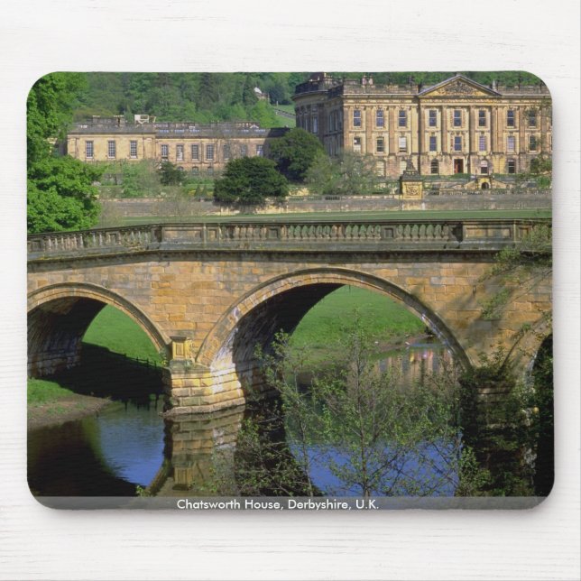 Mousepad Casa de Chatsworth, Derbyshire, Reino Unido (Frente)