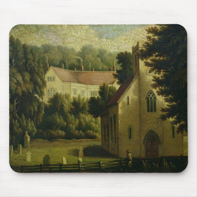 Mousepad Casa de Chawton e igreja, 1809 (Frente)