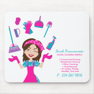 Mousepad Casa de Desenho Rosa Azul Roxo