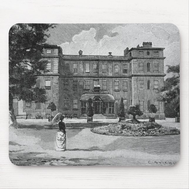 Mousepad Casa de Marlborough, do jardim, 1863 (Frente)