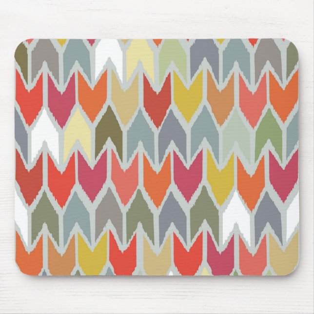 Mousepad casa de praia ikat chevron (Frente)