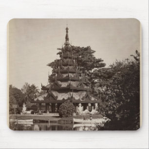 Mousepad Casa de resto budista, Moulmein, Burma, c.1875