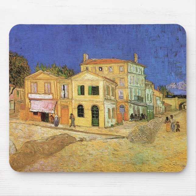 Mousepad Casa de Vincent em Arles, por Vincent van Gogh (Frente)