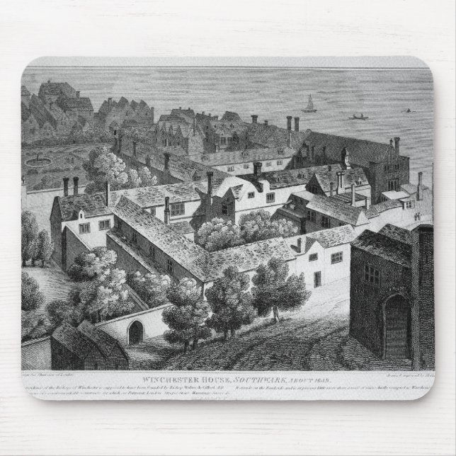 Mousepad Casa de Winchester, Southwark em aproximadamente (Frente)
