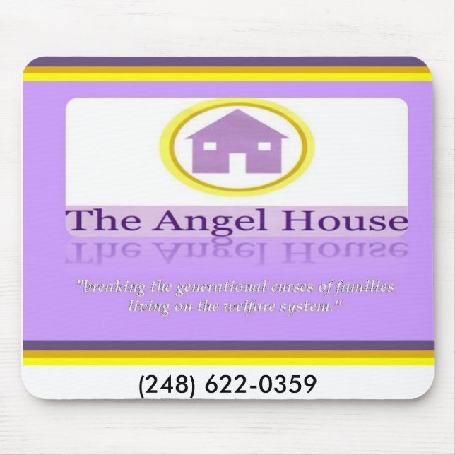 Mousepad Casa do anjo que enfrenta, (248) 622-0359 (Frente)