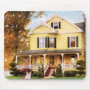 Mousepad Casa - laço amarelo - casa ideal