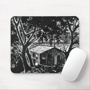 Mousepad Casa no Woods desenhando por Henry Lyman Sayen