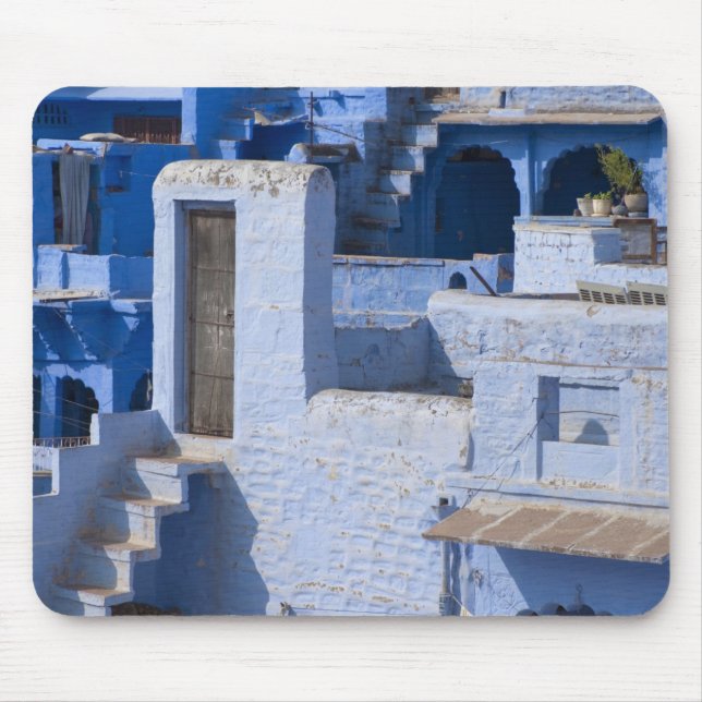 Mousepad Casa tradicional pintada de azul, Jodphur (Frente)