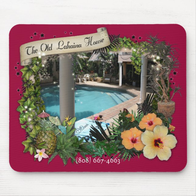 Mousepad Casa velha de Lahaina (Frente)