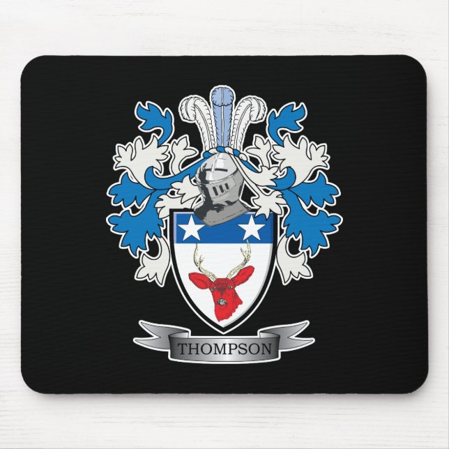 Mousepad Casaco de Armas da Companhia Thompson Family Crest (Frente)