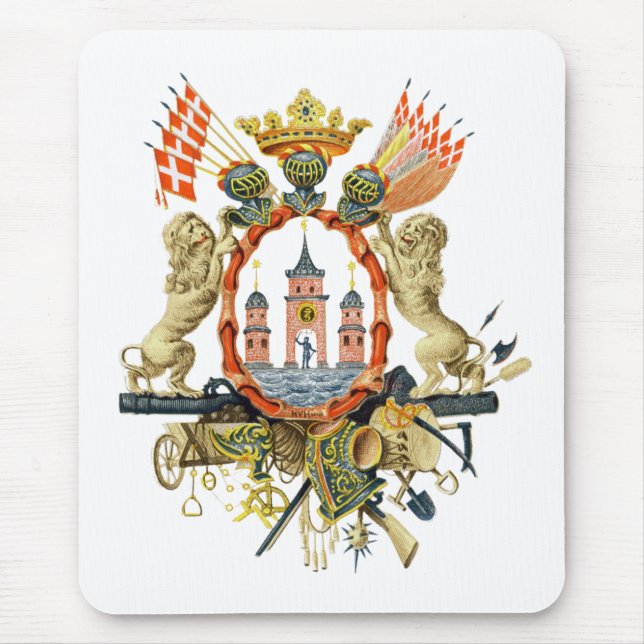 Mousepad Casaco de Armas de Copenhaga (Frente)