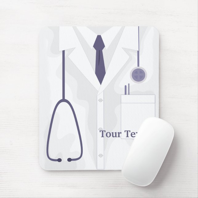 Mousepad Casaco do Laboratório Médico Personalizado (Com mouse)