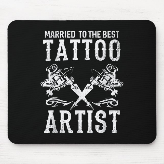 Mousepad Casado Com A Esposa Ou Marido Da Melhor Tatuagem (Frente)