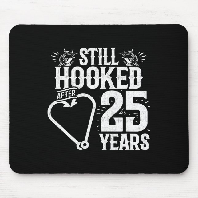 Mousepad Casados 25 Anos - Casal de Pescadores - Bodas de 2 (Frente)