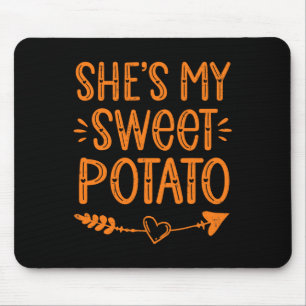 Mousepad Casais de Ação de Graças Ela é minha doce Potat