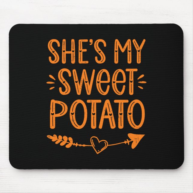 Mousepad Casais de Ação de Graças Ela é minha doce Potat (Frente)