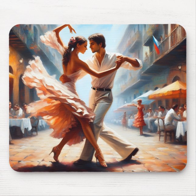 Mousepad Casais de Swing Dancing Dançam Música  (Frente)