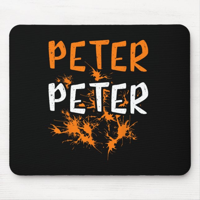 Mousepad Casais Figurino Peter Pumpkin Comendo Halloween (Frente)