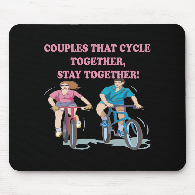 Mousepad Casais que dão um ciclo junto (Frente)