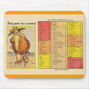 Mousepad Casal Antigo Engraçado na Praia Raridade