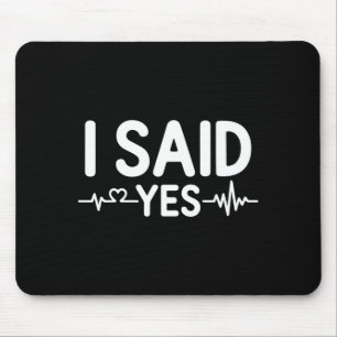 Mousepad Casal combinando festa de noivado eu disse premium