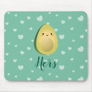 Mousepad Casal Correspondente Bonito Avocados Engraçados En
