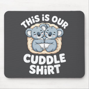 Mousepad Casal de Coala Fofo Ninho Este É Nosso Abraço