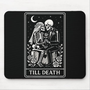 Mousepad Casal de Esqueleto Até a Morte Tarot Casamento Gót