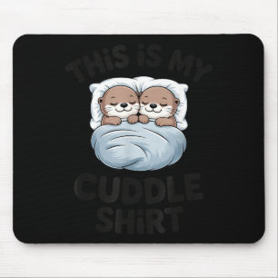 Mousepad Casal de Lontra Fofos se Abraçam Este é Meu Abraço