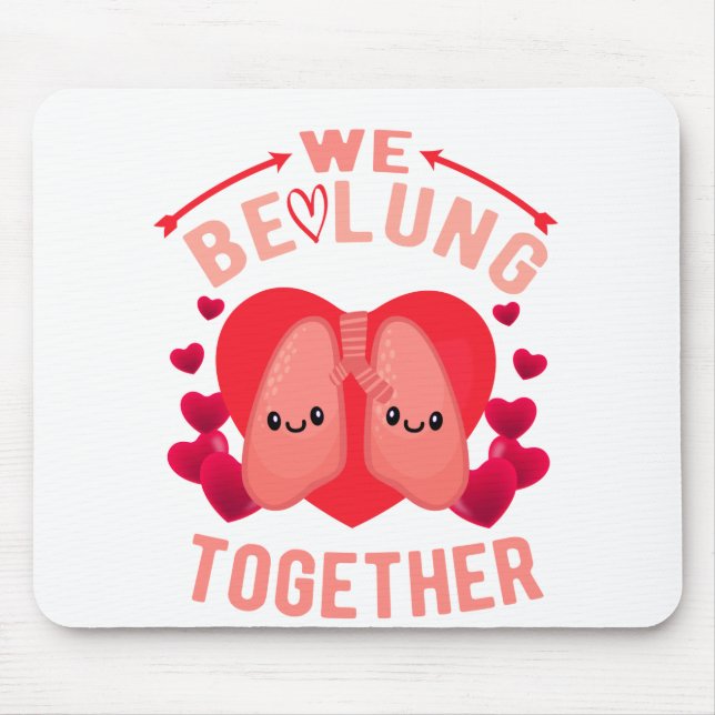 Mousepad Casal de Terapia Respiratória Somos pulmões juntos (Frente)