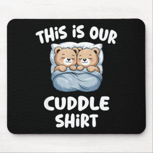 Mousepad Casal de Ursos Fofos Este É Nosso Abraço