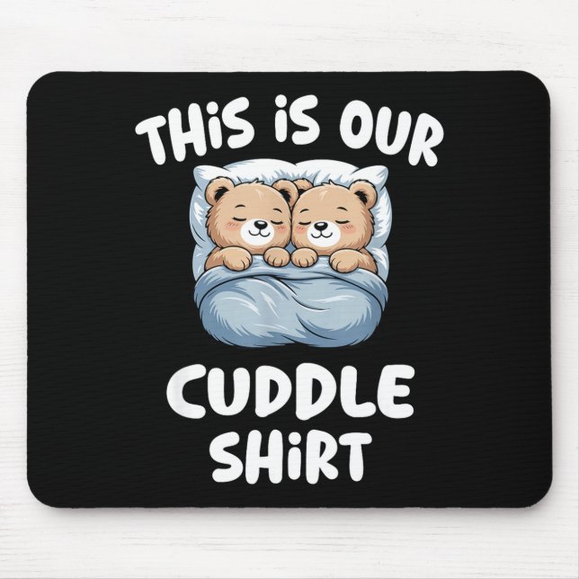 Mousepad Casal de Ursos Fofos Este É Nosso Carinho (Frente)