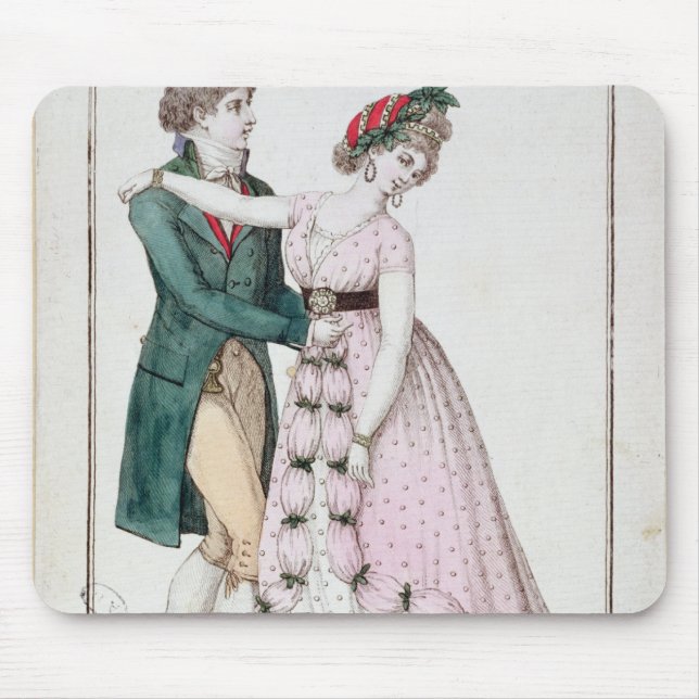 Mousepad Casal elegante que dança a valsa (Frente)