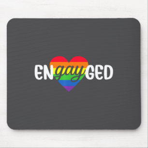 Mousepad Casal Gay Engajado Divertido Festa de Engajamento