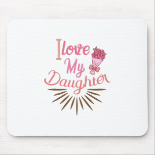 Mousepad Casal Presente Eu Amo Minha Filha