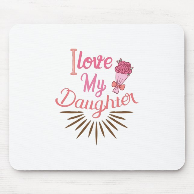 Mousepad Casal Presente Eu Amo Minha Filha (Frente)