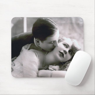 Mousepad Casal Românico Vintage Foto Retroativa Amor Elegan