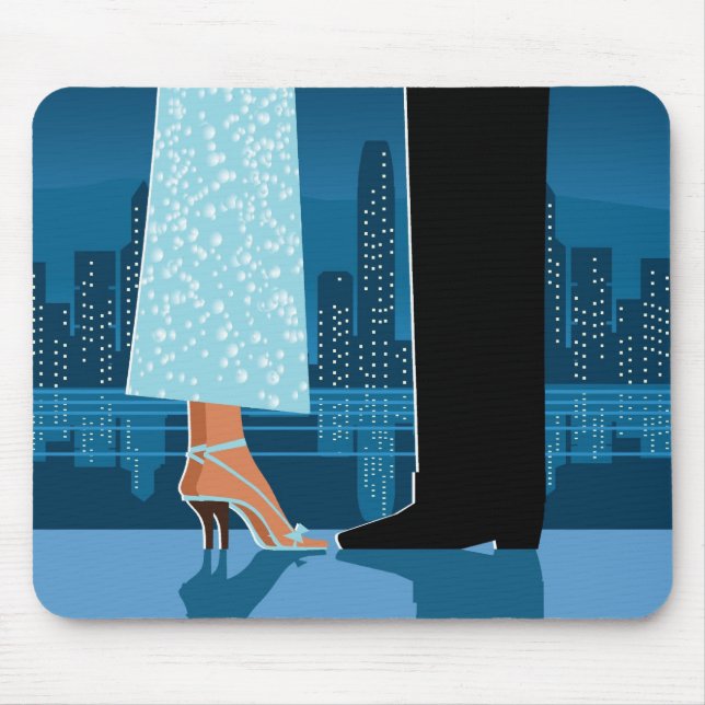 Mousepad Casal romântico na cidade (Frente)