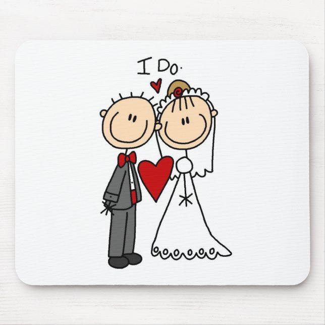 Mousepad Casal Wedding eu faço t-shirt e presentes (Frente)