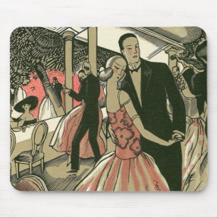 Mousepad Casamento Art Deco Vintage, Primeiro Dança dos Rec