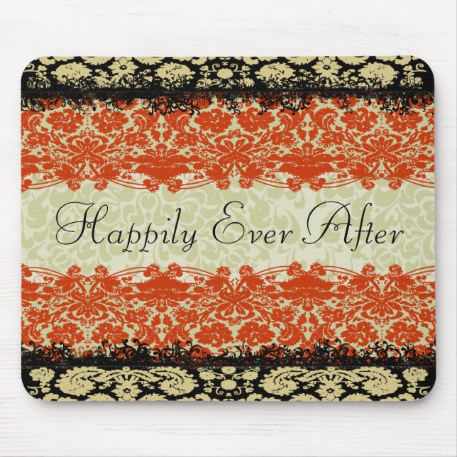 Mousepad Casamento de Damasco Vermelho (Frente)