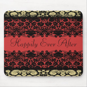Mousepad Casamento de Damasco Vermelho