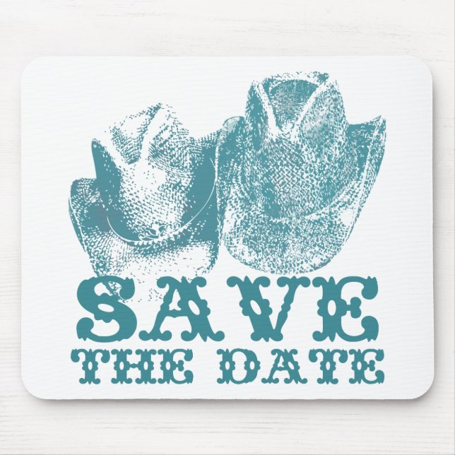 Mousepad Casamento de Fazenda do Ranch de Cavalo Ocidental  (Frente)