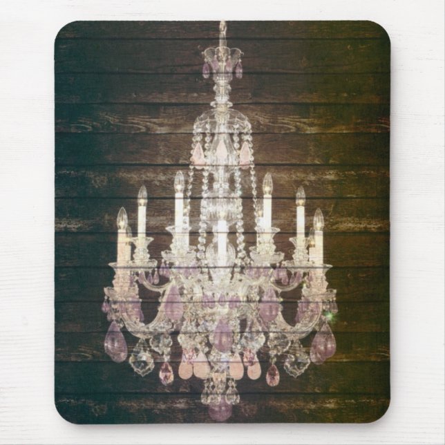Mousepad Casamento de madeira do candelabro do celeiro do (Frente)
