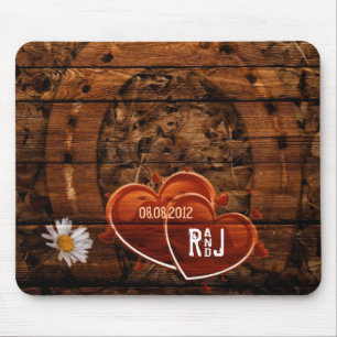 Mousepad Casamento em ferradura de madeira do celeiro