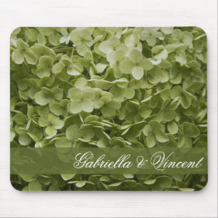 Mousepad Casamento Floral Verde Annabelle Hydrangea