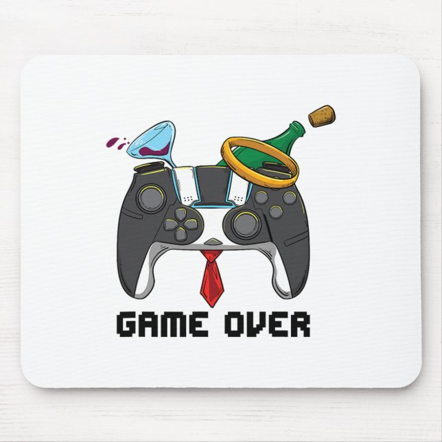 Mousepad Casamento Game Over Despedida de Solteiro Noivo Di (Frente)