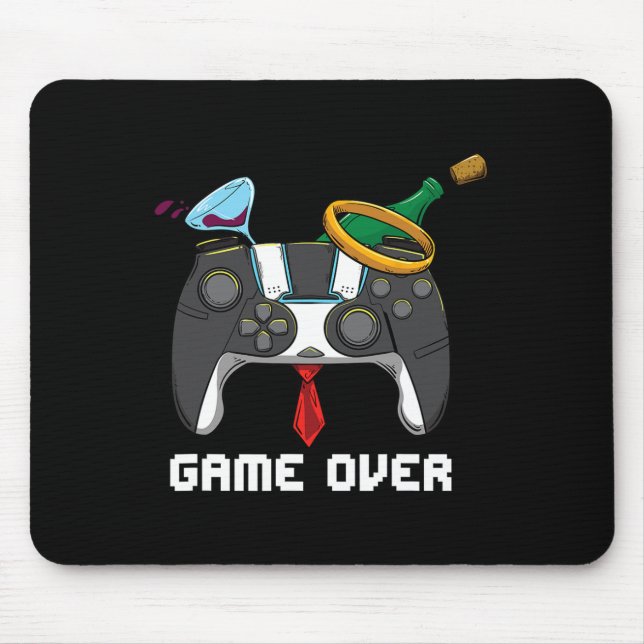 Mousepad Casamento Game Over Despedida de Solteiro Noivo Di (Frente)